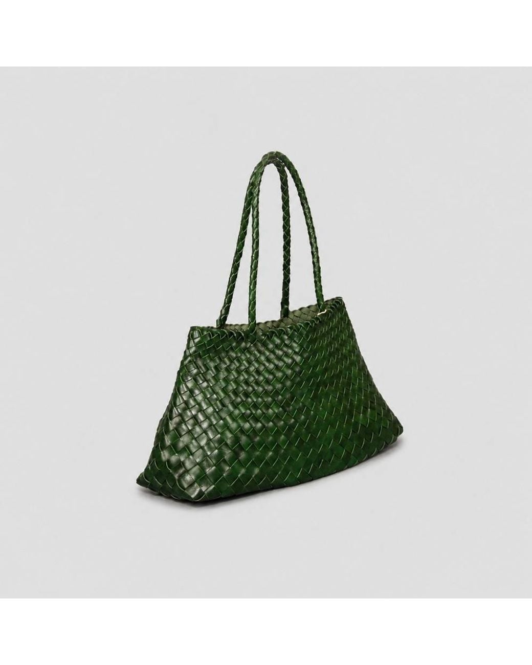 Rimini Green Hand Woven Shoulder Bag 'Donna'