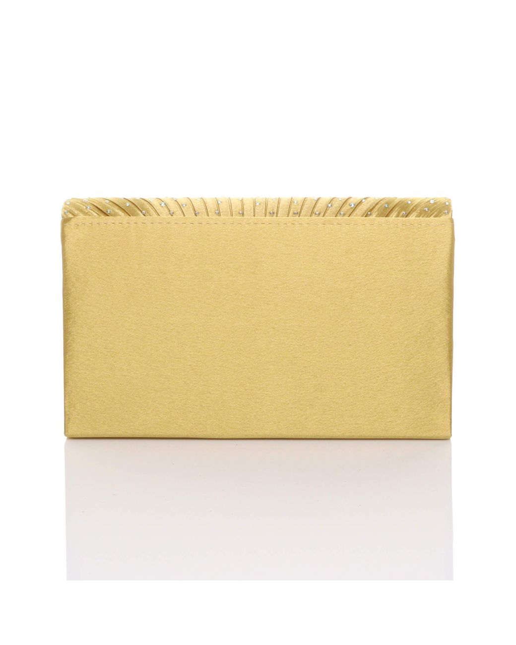 AJVANI Metallic Diamante Envelope Clutch Bag