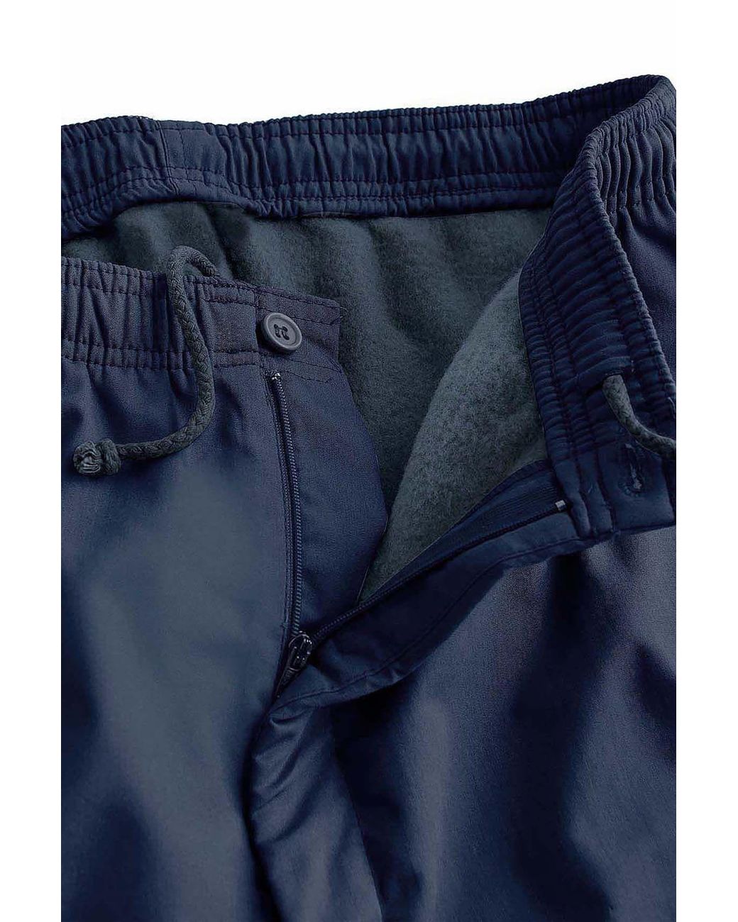 Chums Blue High-Rise Fleece Lined Leisure Trousers for men