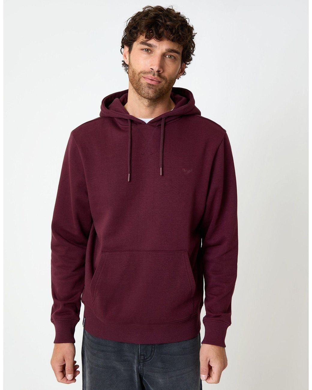 Threadbare Red Cotton Blend 'Clementine' Hoody for men