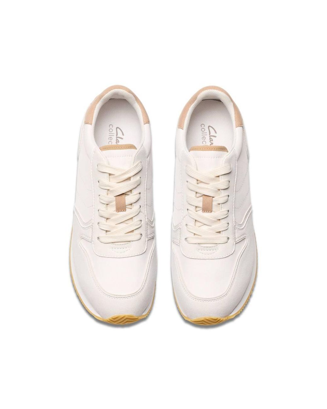 Clarks White Teirra Run Off- Trainers