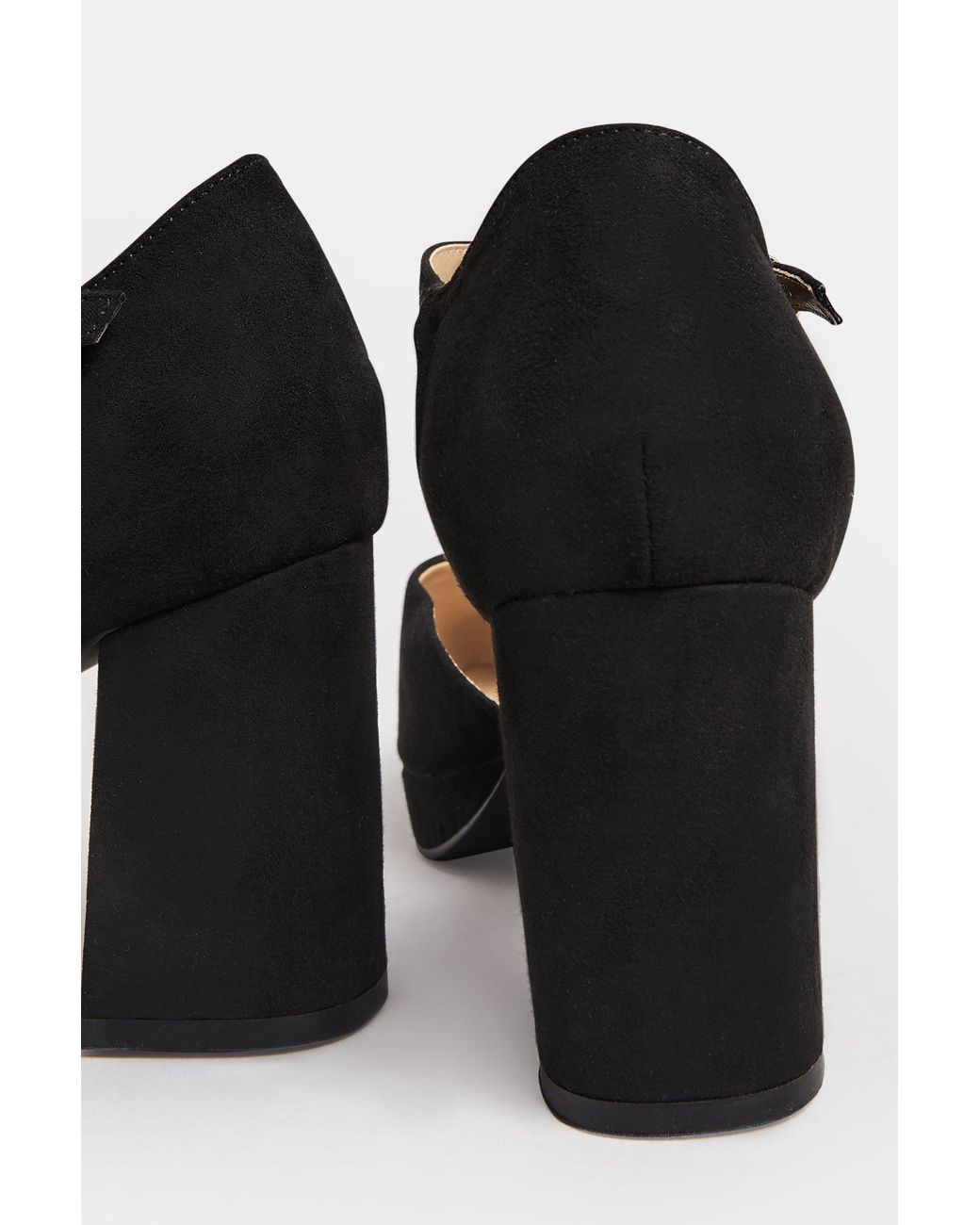 Yours Black Extra Wide Fit Court Shoes