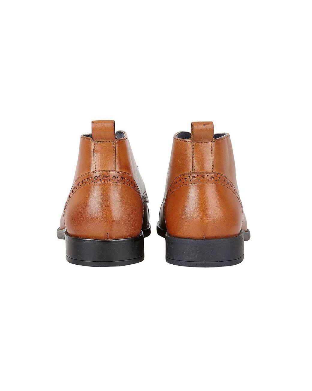 Lotus Brown 'Norris' Leather Lace-Up Boots for men