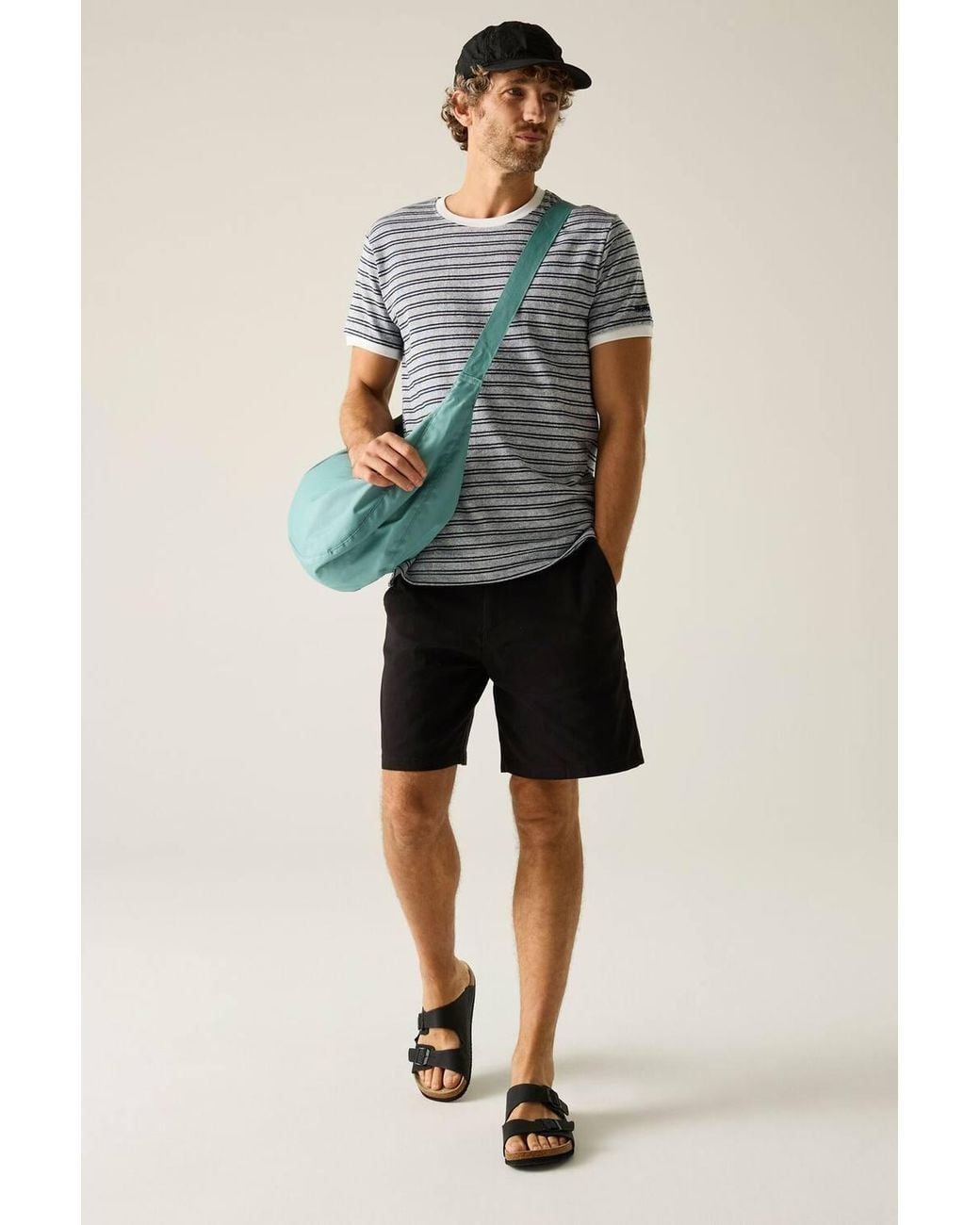 Regatta Gray Benlin Striped Short Sleeved T-Shirt for men