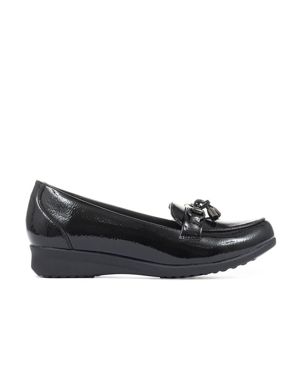 Pavers Black Patent Loafers