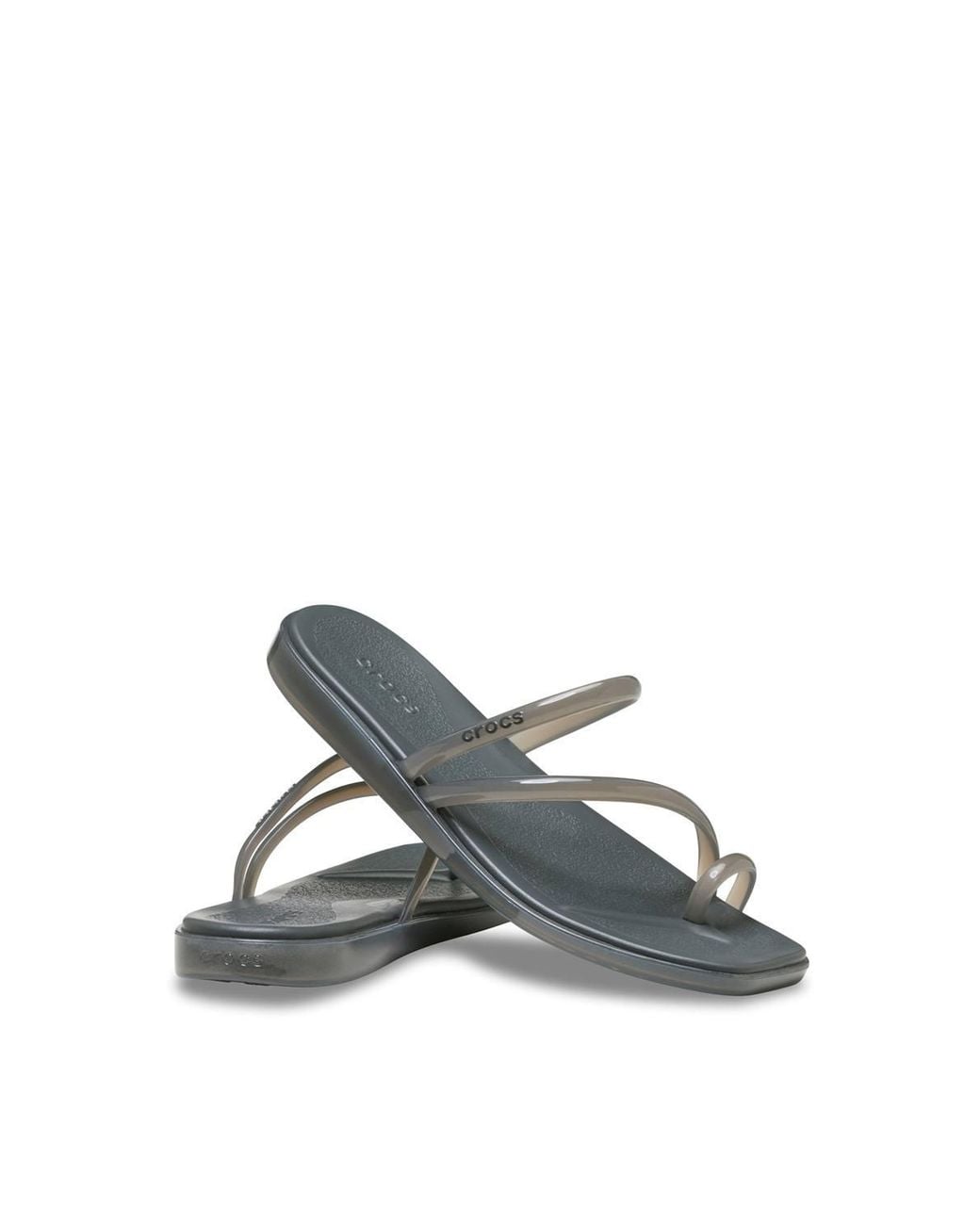 CROCSTM Gray Miami Jely Toe Loop Sandal