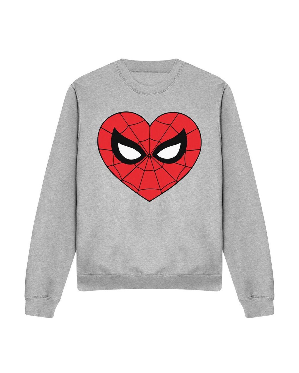 Marvel Gray Spiderman Classic Heart Sweatshirt, Athletic Heather