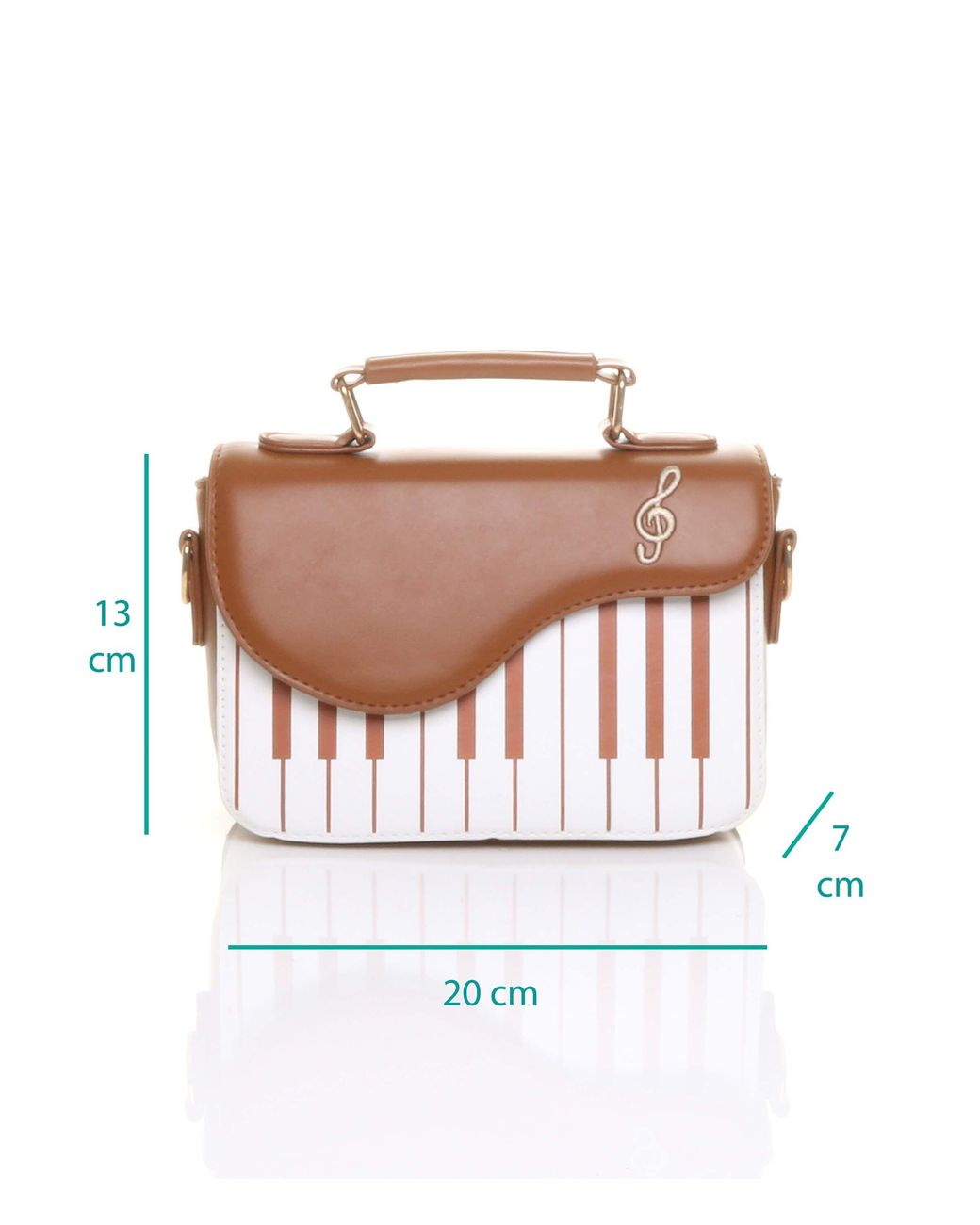 AJVANI White Novelty Piano Everyday Casual Crossbody Bag