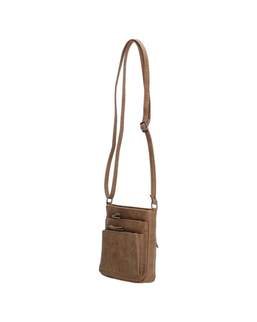 Enrico Benetti Brown Zoe Single Handle Vegan Leather Small Shoulderbag