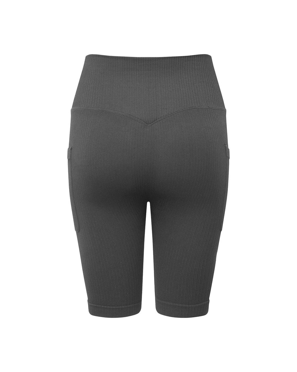 Tridri Gray Ribbed Seamless 3D Cycling Shorts