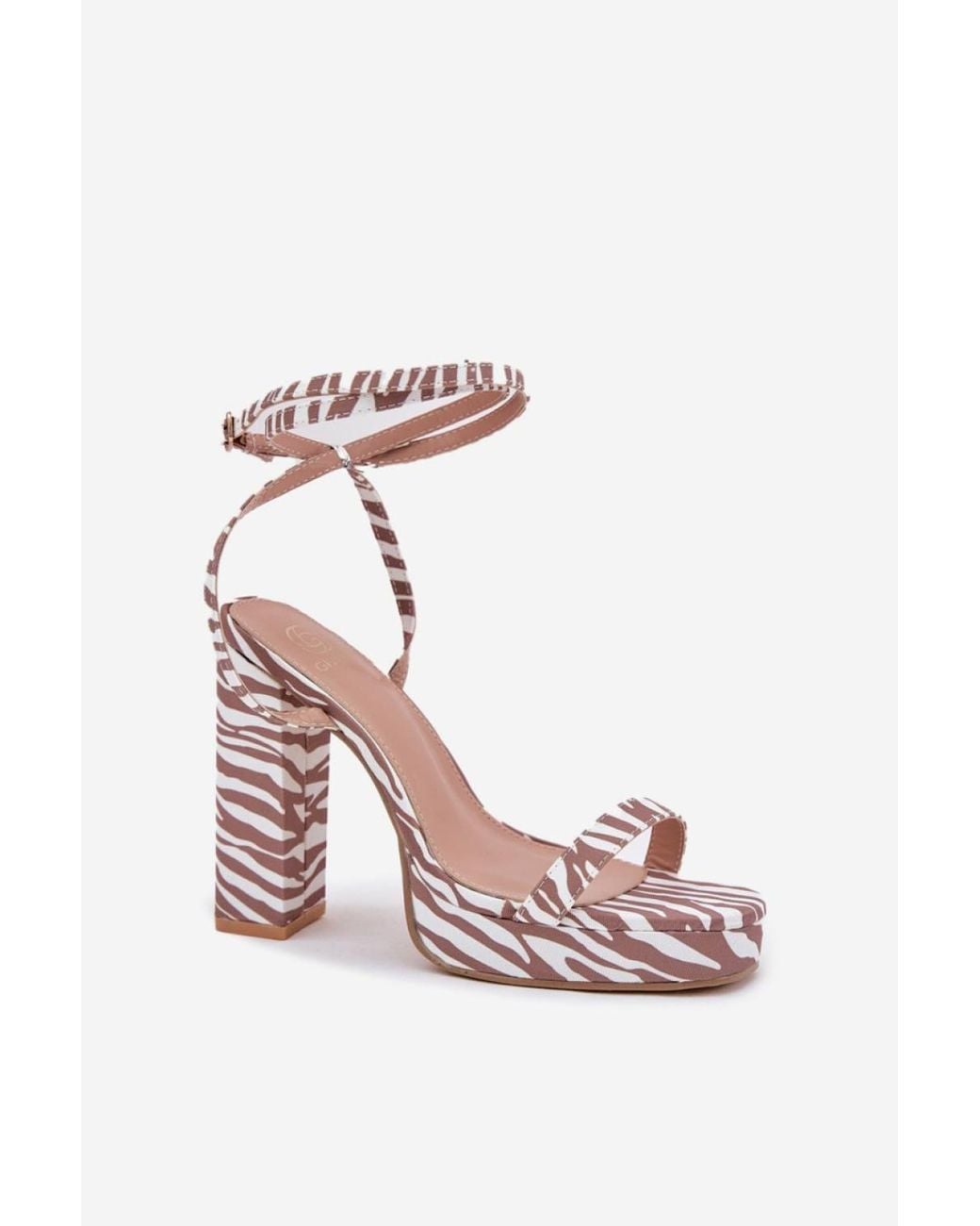 Love Lace White Textile Intertwined Strap Platform Heel Sandals Summer Day
