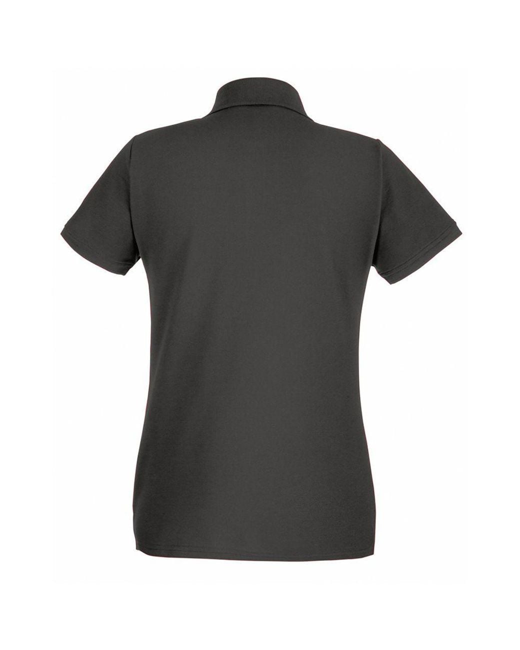 Fruit Of The Loom Black Premium Fitted Short-Sleeved Polo Shirt