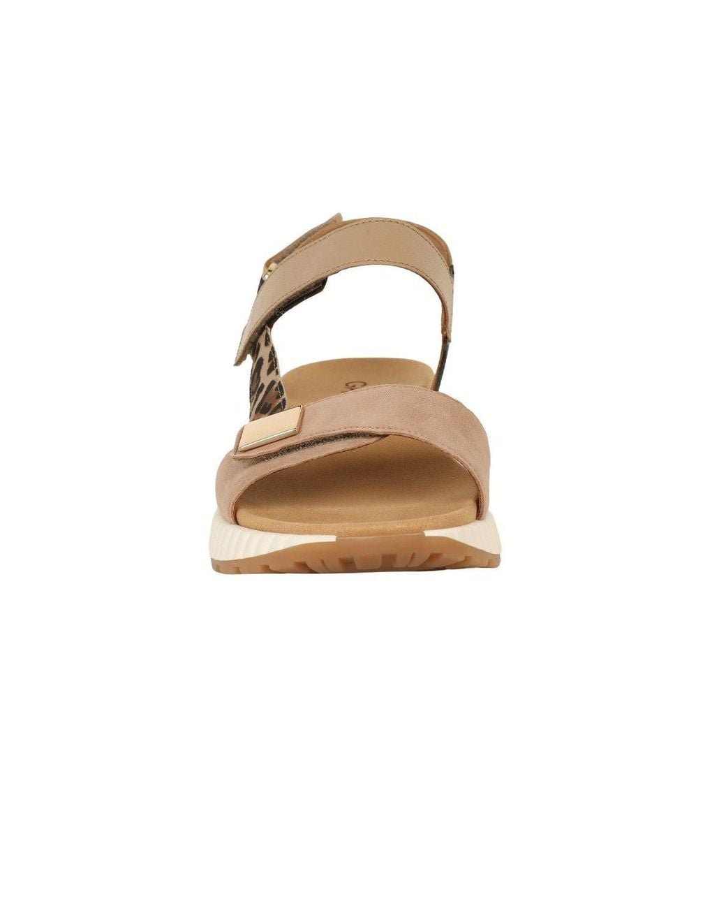 Gabor White 'Gifted' Wedge Heel Sandals