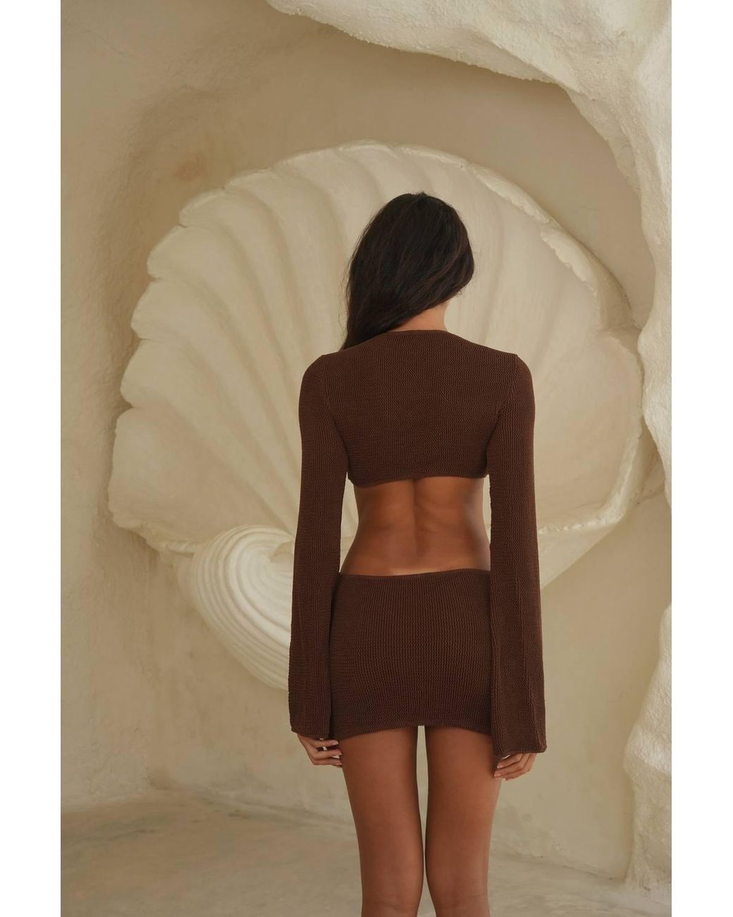 Moda Minx Natural Bondi Scrunch Mini Dress