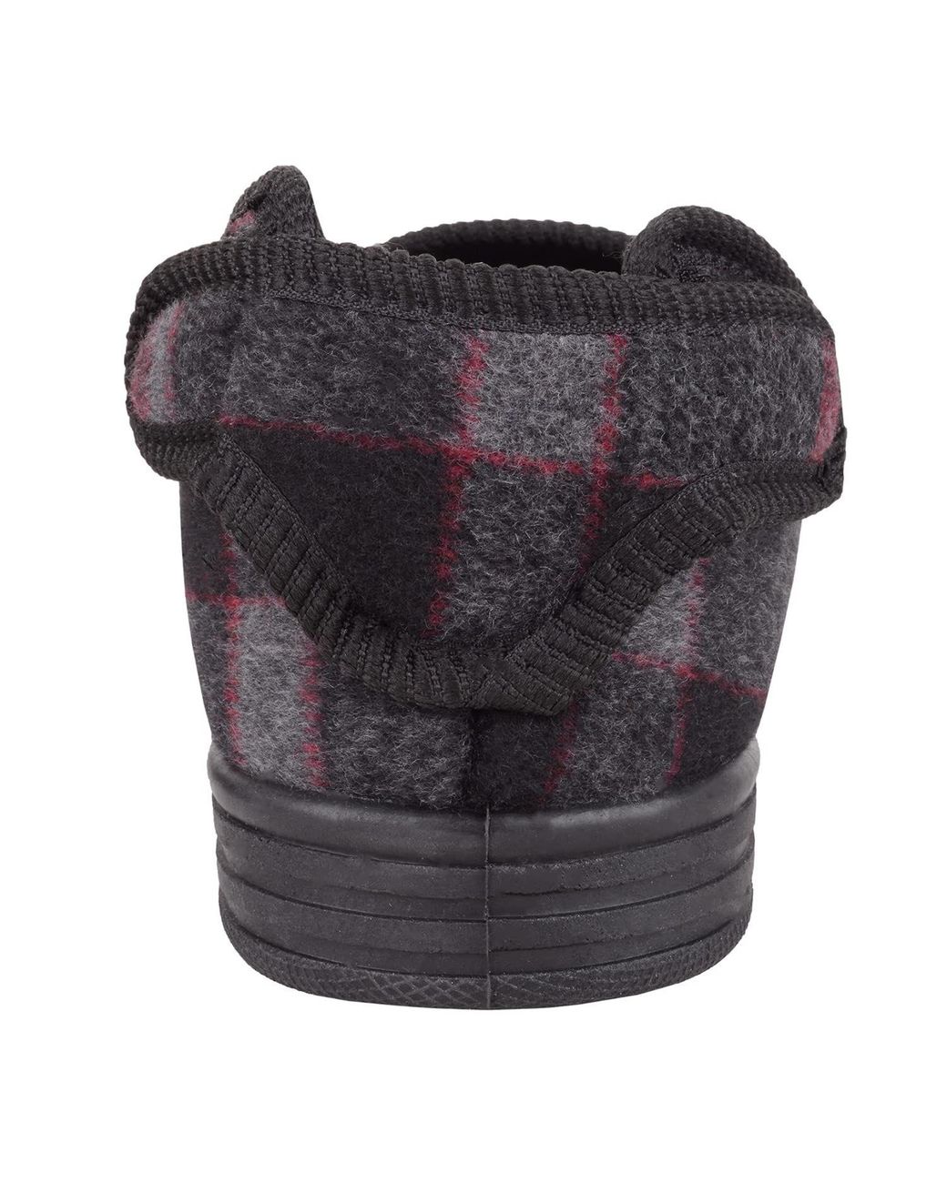 Absolute Footwear Blue Slip On Touch & Close Checked Winter Slipper With Wide Opening for men