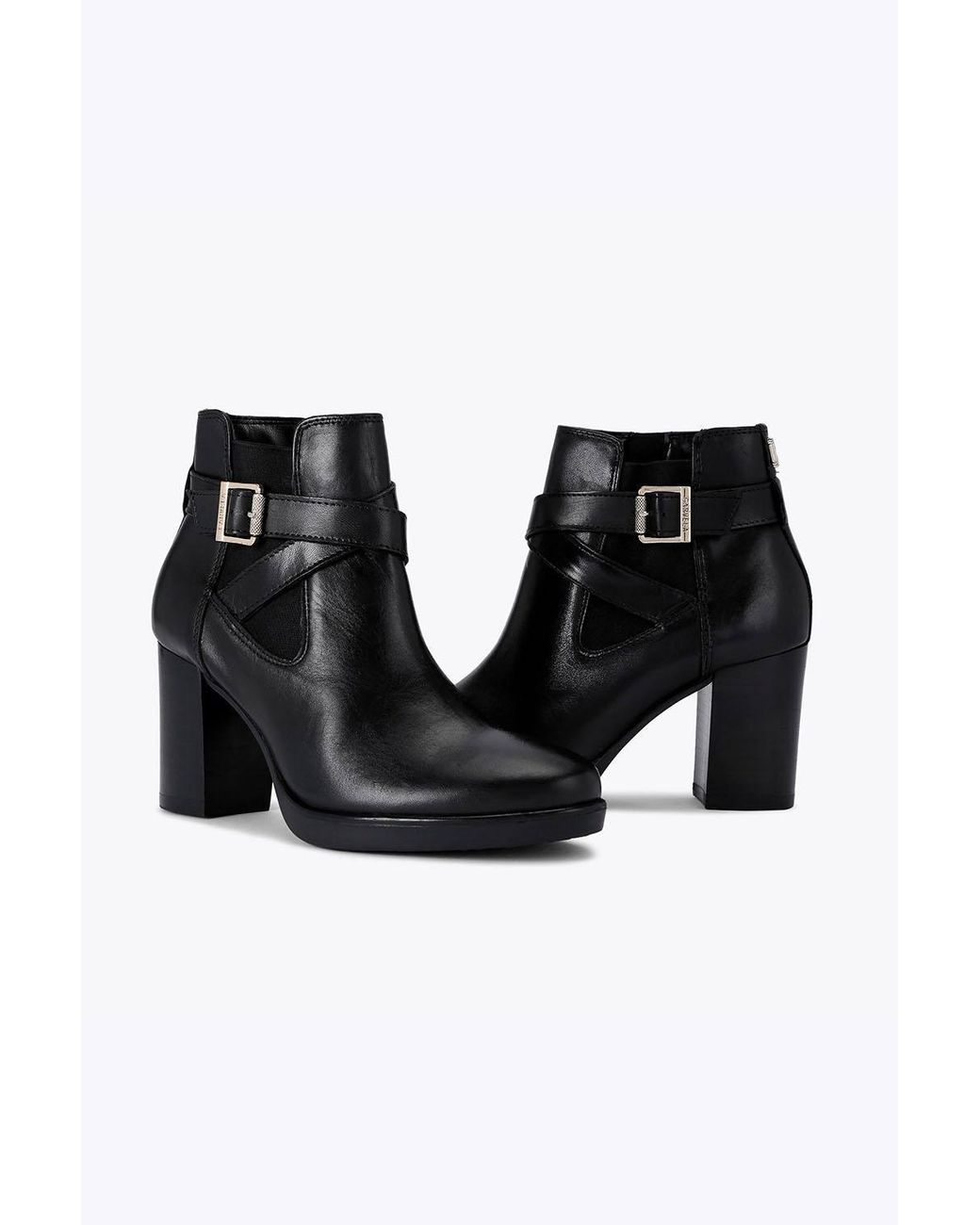 Carvela Kurt Geiger Black 2 Ankle Wide Fit' Leather Boots