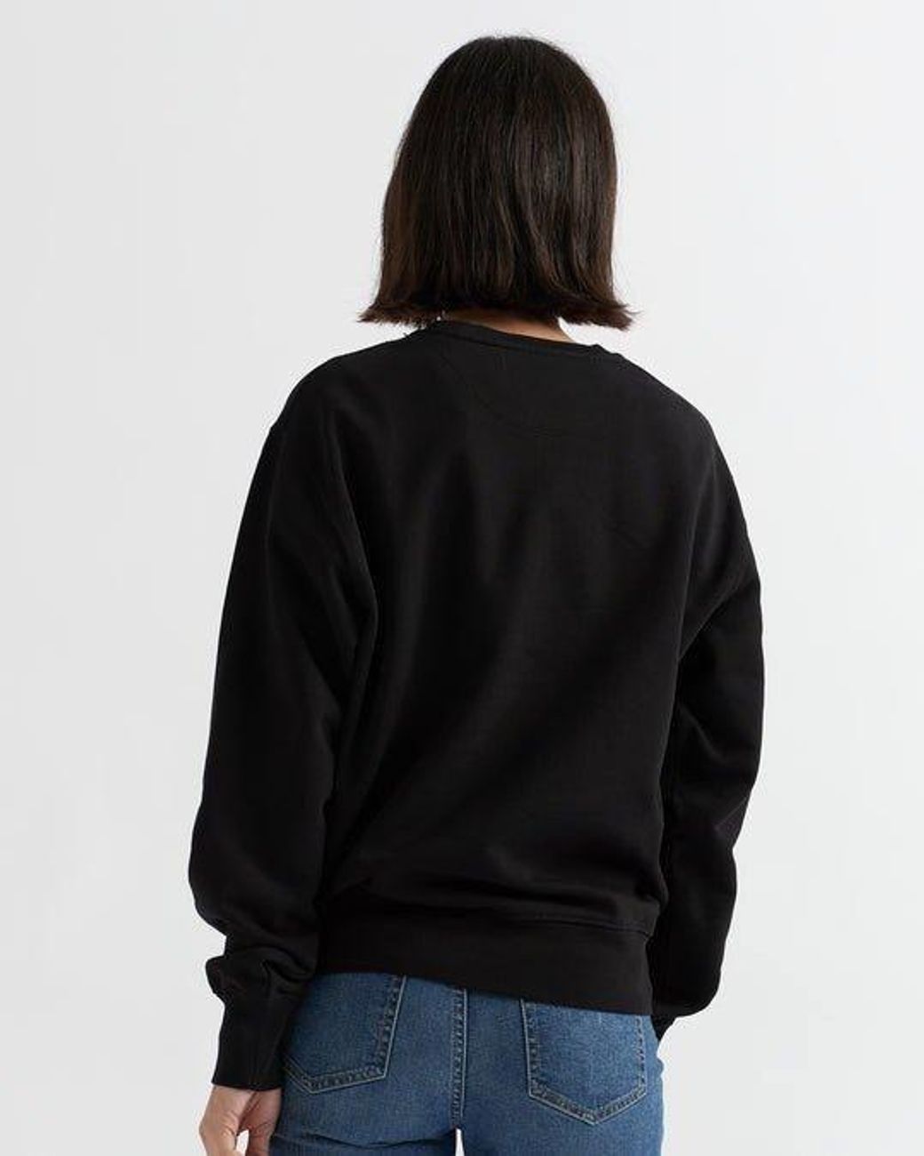 Alse Studio Black Cotton Pullover Premium Quality Sweatshirt Long Sleeve