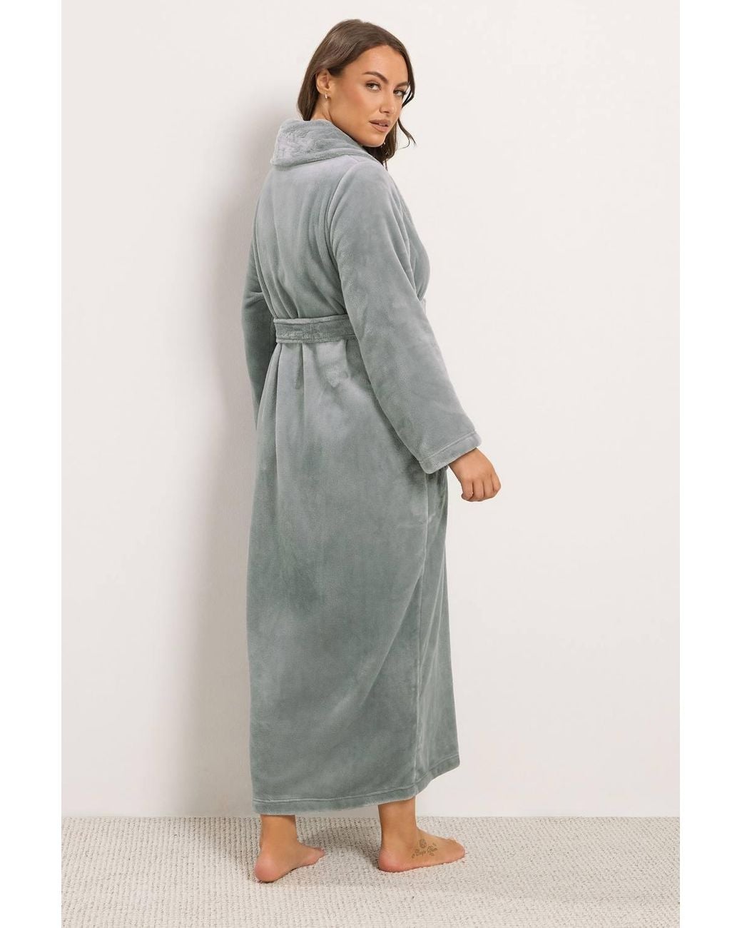 Yours Gray Luxe Dressing Gown
