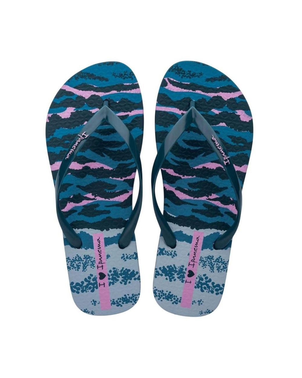 Ipanema Blue Zebra Flat Flip Flops
