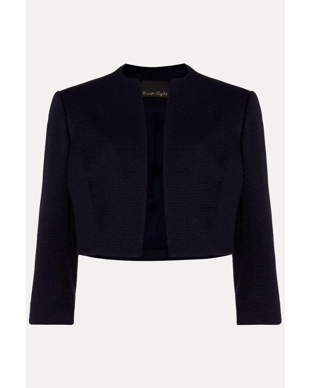 Phase Eight Blue Karlee Cropped Occasion Jacket