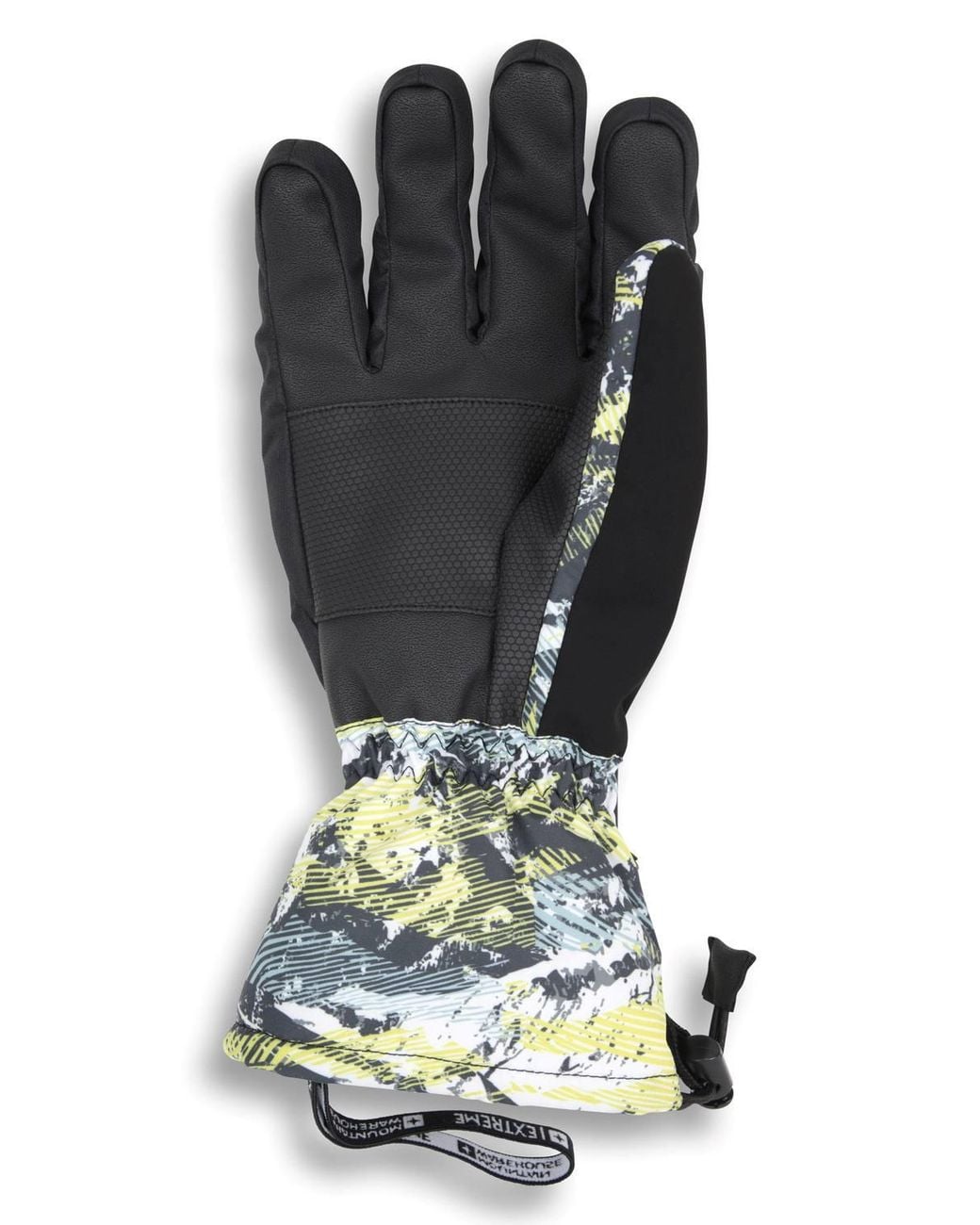 Mountain Warehouse Green Lightweight Stretchy Padded Wrist Strap Textured Winter Ski Gloves for men
