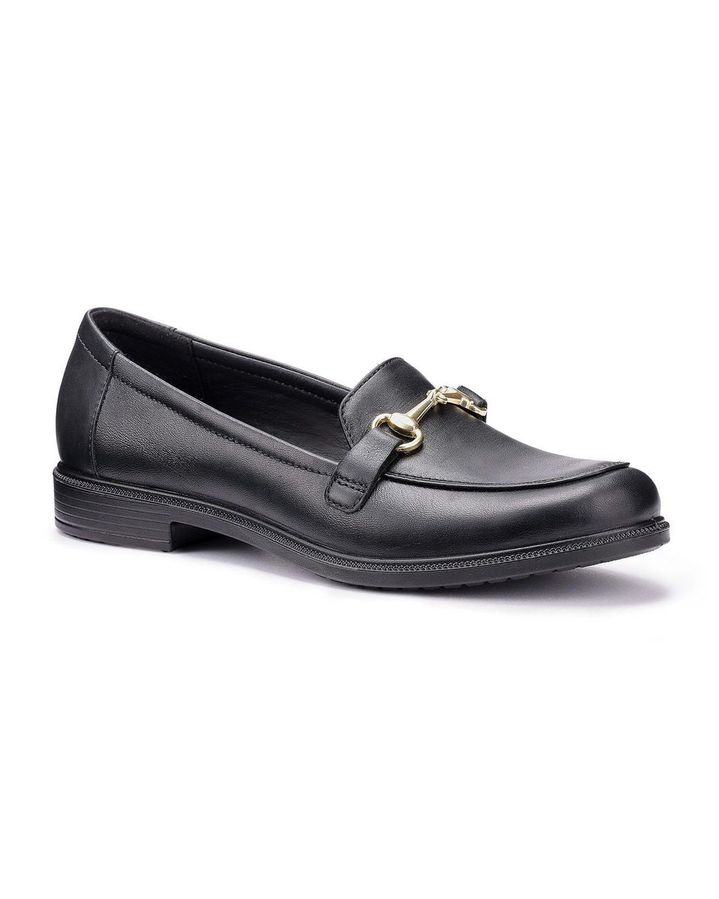 Hotter Black Wide Fit 'Clovelly' Loafers