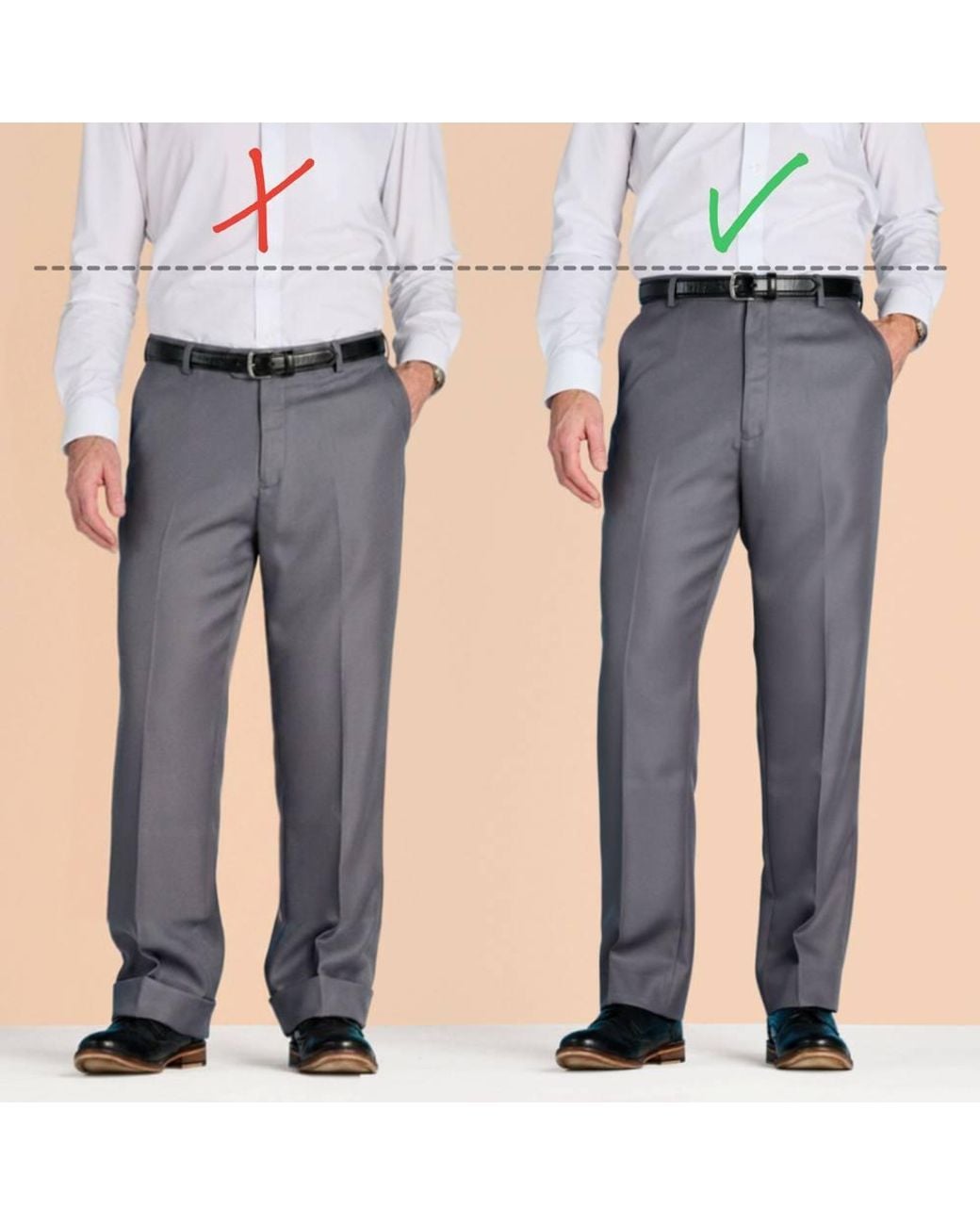 Chums White Comfort Fit Formal Elasticated Trousers With Stretch Waist for men