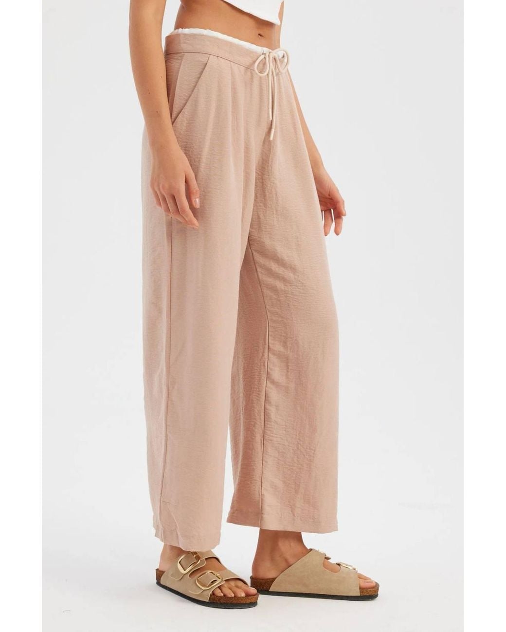 Hiccup Multicolor Wide-Leg Low-Rise Trousers With Drawstring