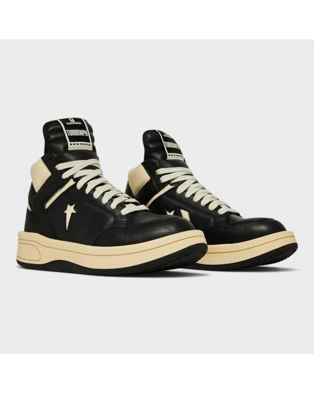 Converse Black Rick Owens Drkshdw Turbowpn Mid Cloud Cream for men
