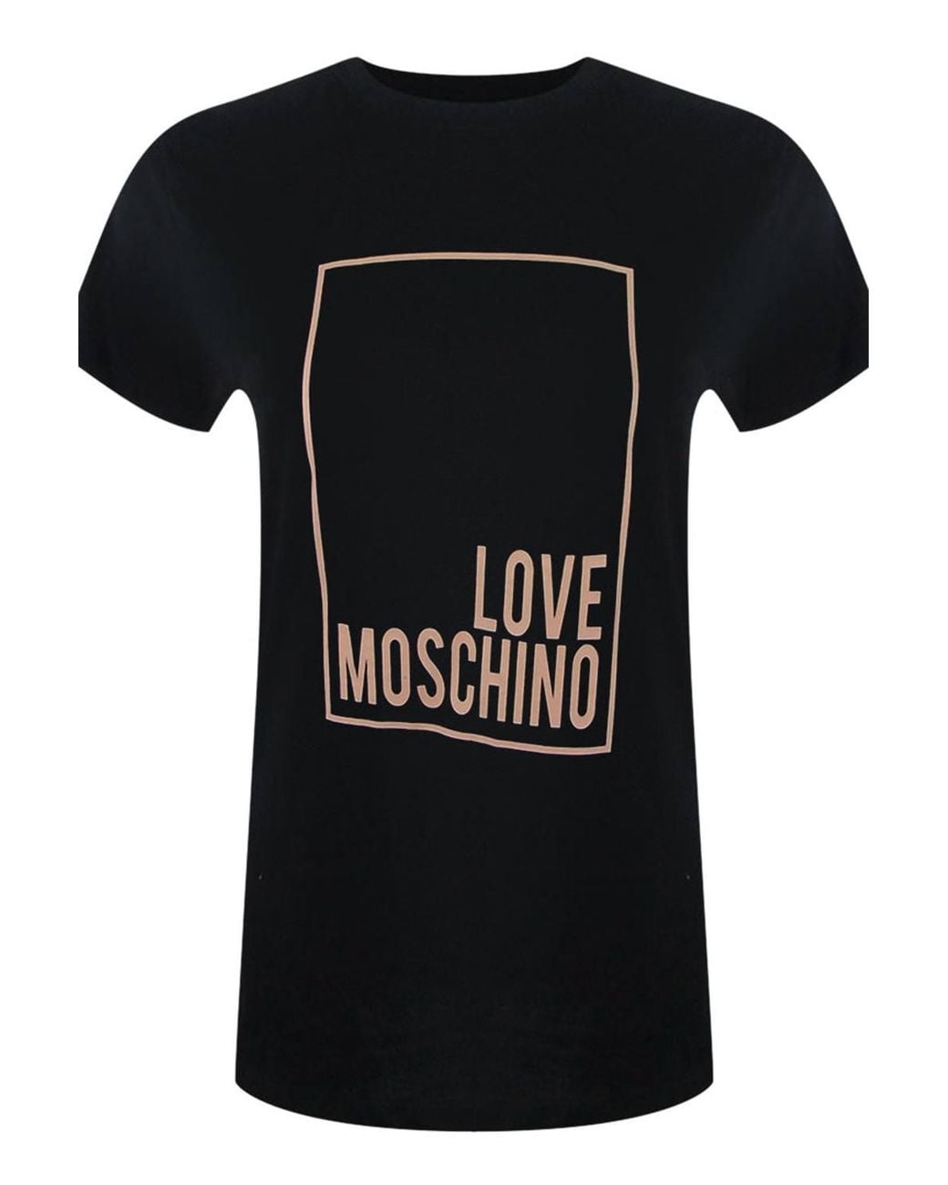 Love Moschino Black Short Sleeve Round Slim Fit T-Shirt