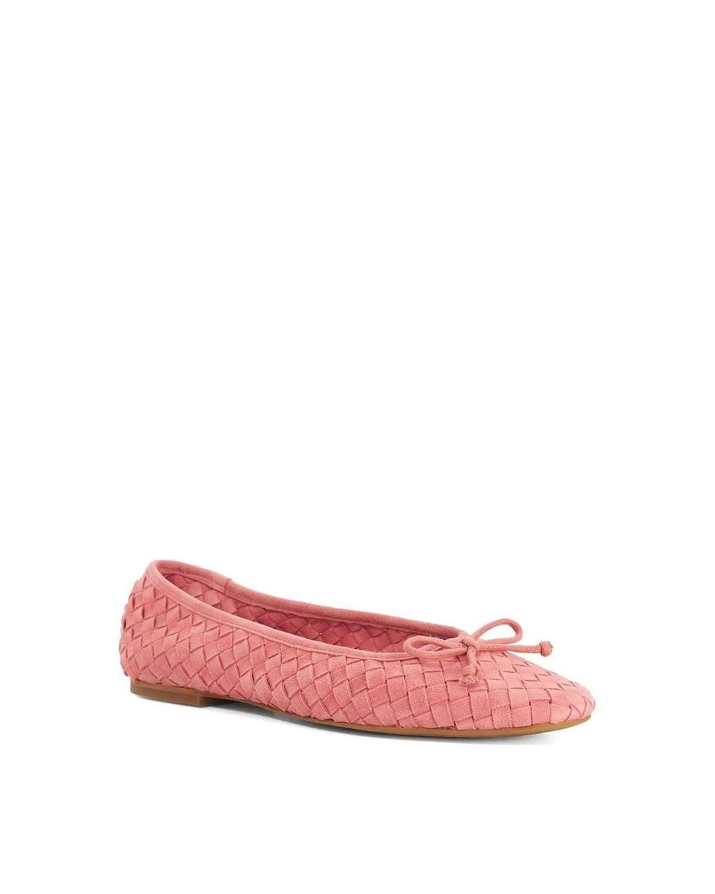 Dune Pink 'Heat' Suede Ballet Pumps