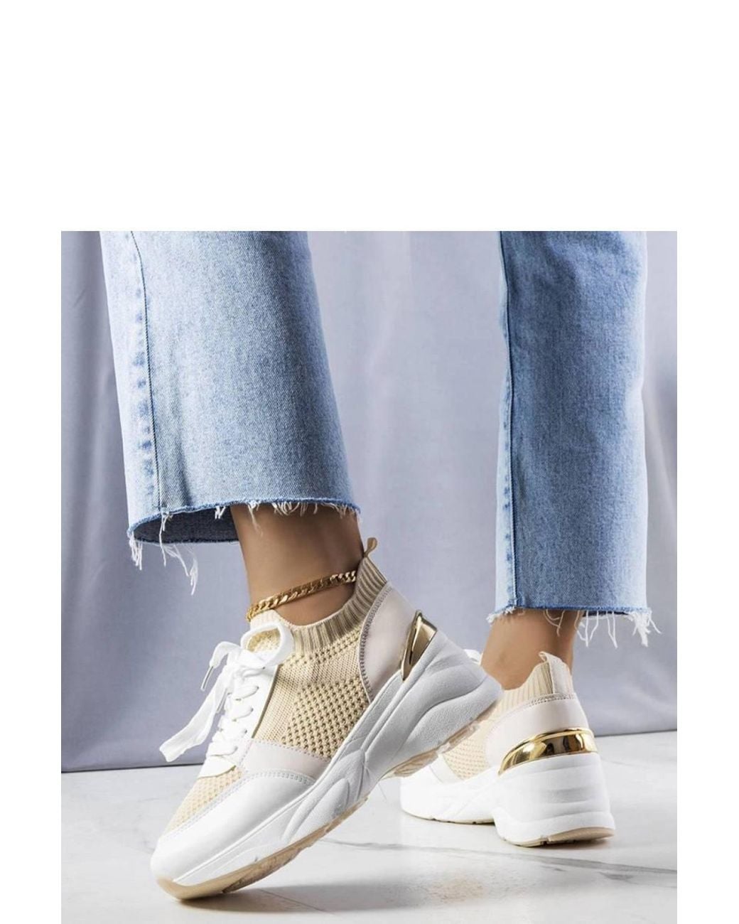Love Lace Blue Wedge Sneakers For Summer Comfortable Everyday Walk Style