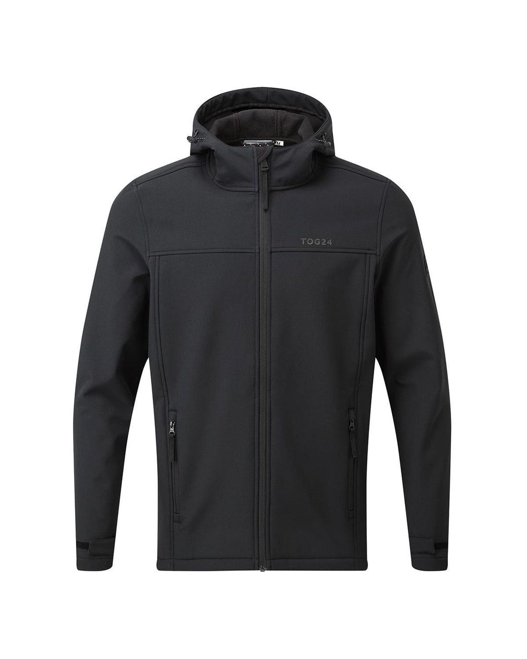 TOG24 Black 'Feizor' Shower Resistant Softshell Hooded Jacket for men