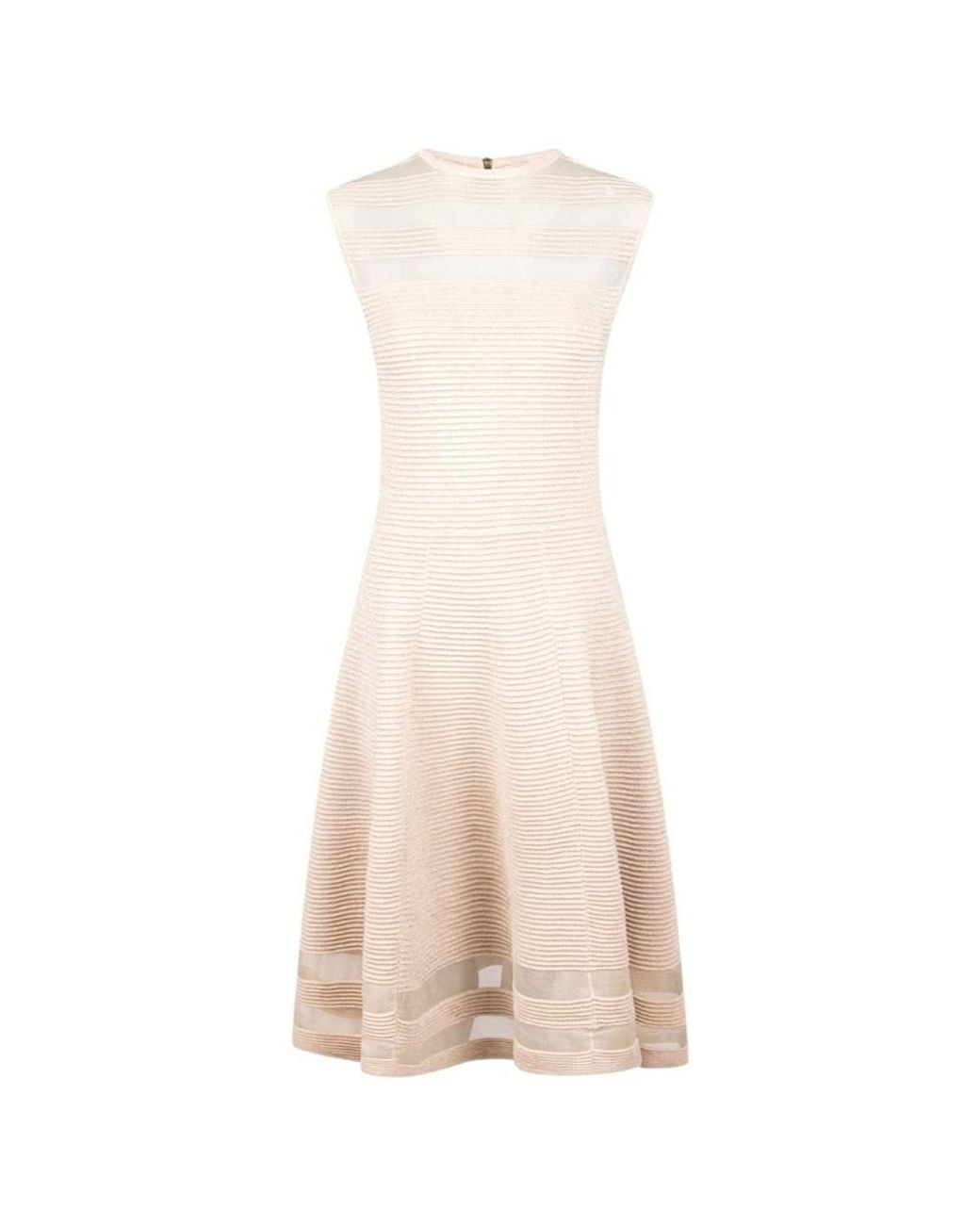 Ted Baker Natural Saalli Sleeveless Round Neck Regular Fit Midi Dress