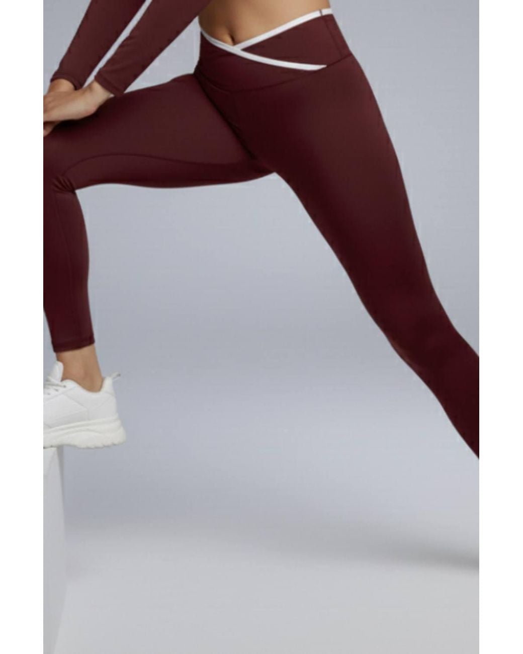 Stylewise Brown Contrast Trim Long Sleeve Top & Leggings Co-Ord Set