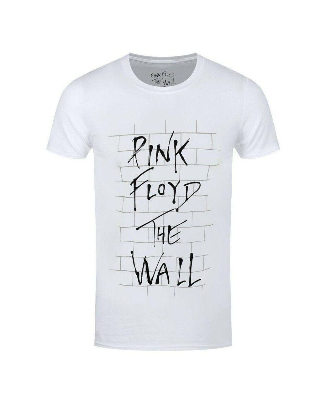Pink Floyd White The Wall Logo T-Shirt for men