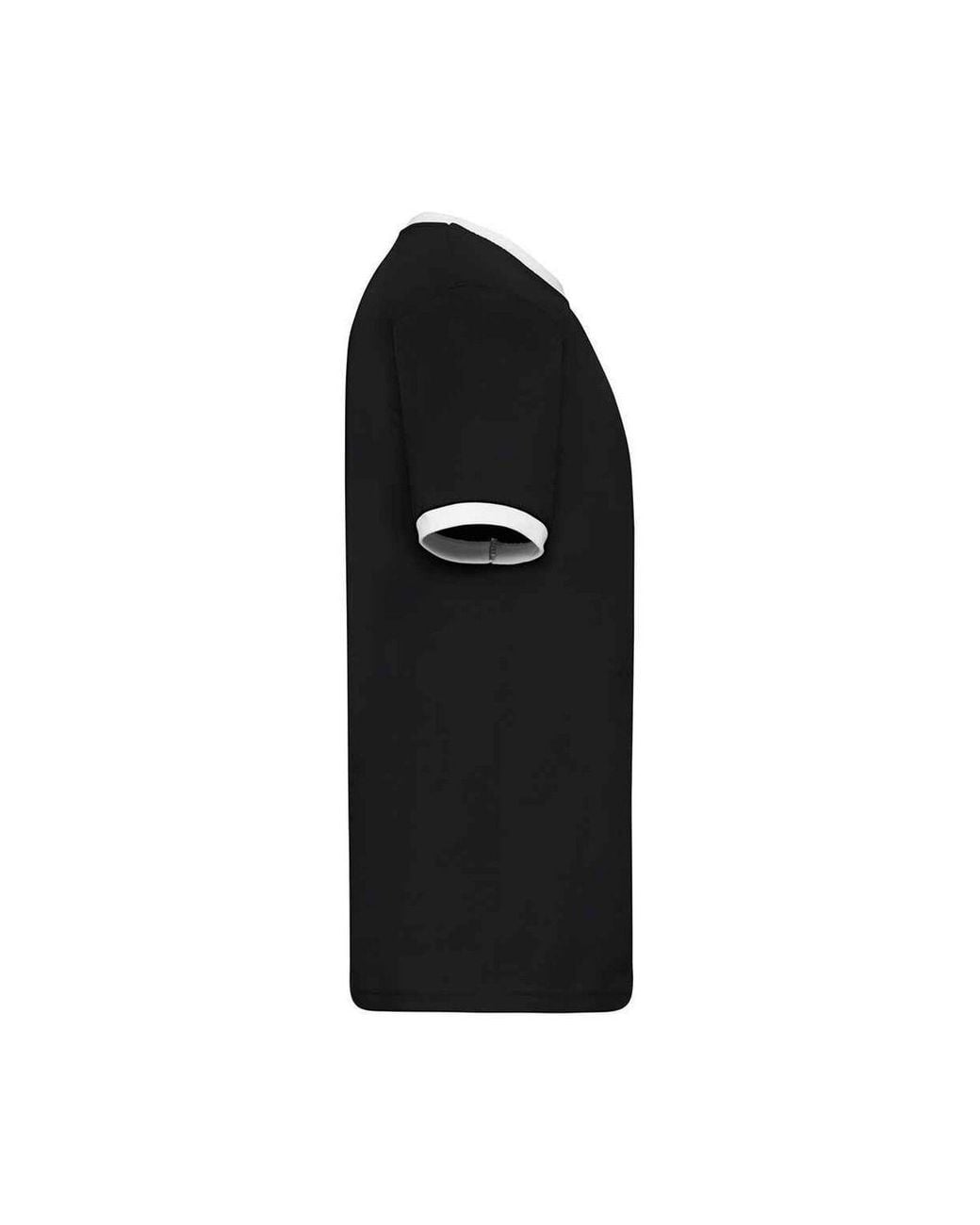 Fruit Of The Loom Black Ringer Contrast T-Shirt for men