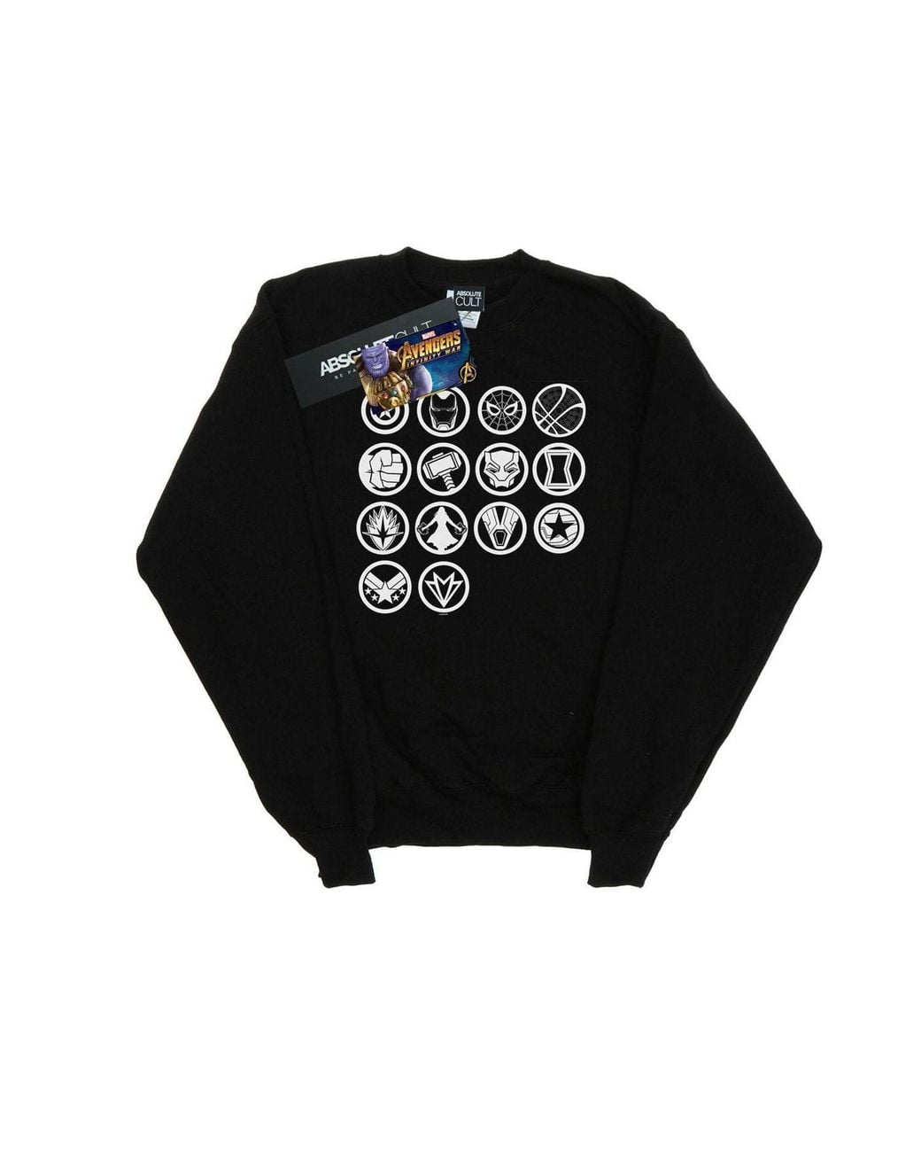 Marvel Black Avengers Infinity War Icons Assemble Sweatshirt for men