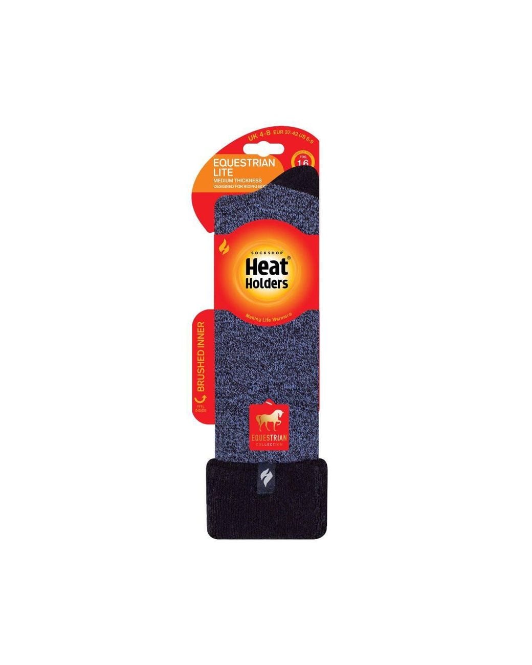Heat Holders Blue Thermal Long Wellington Boot Socks With Soft Brushed Lining