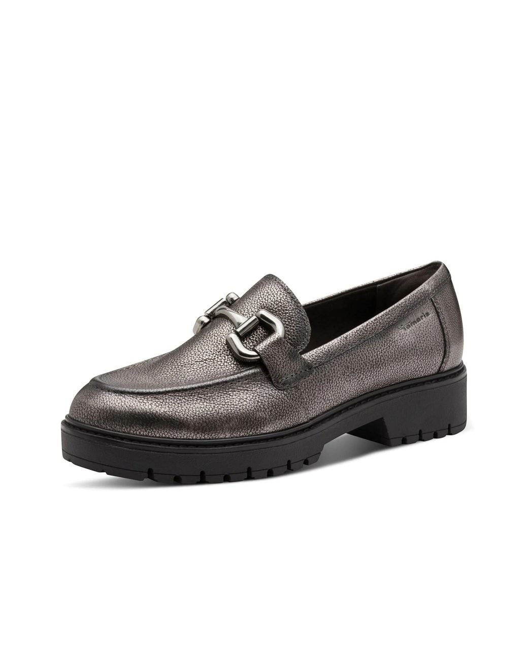 Infinity Leather Black Tamaris Leather Loafers Slip-On Platform Shoes