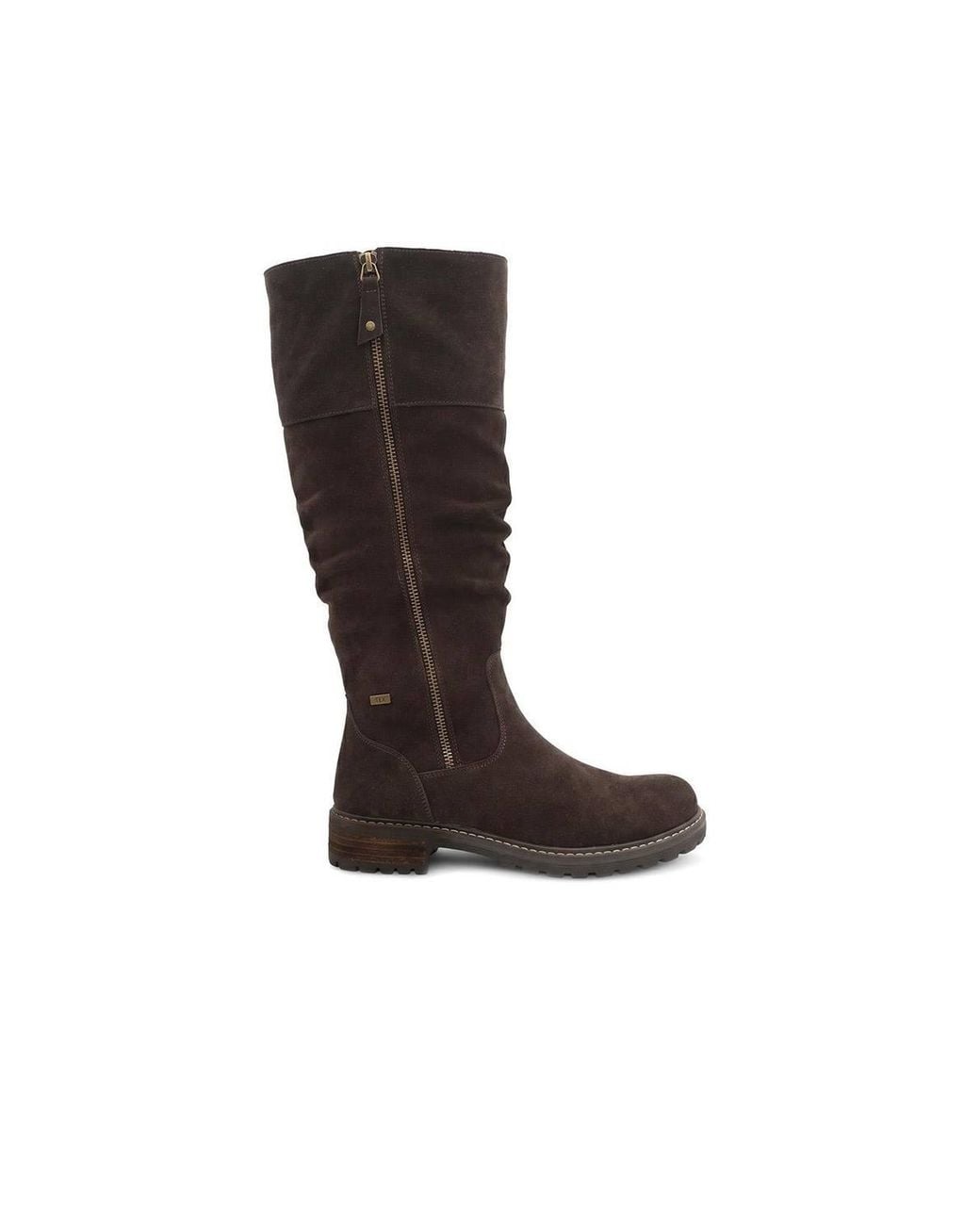 Pavers Black Suede Leather Wide Calf Fit Boots