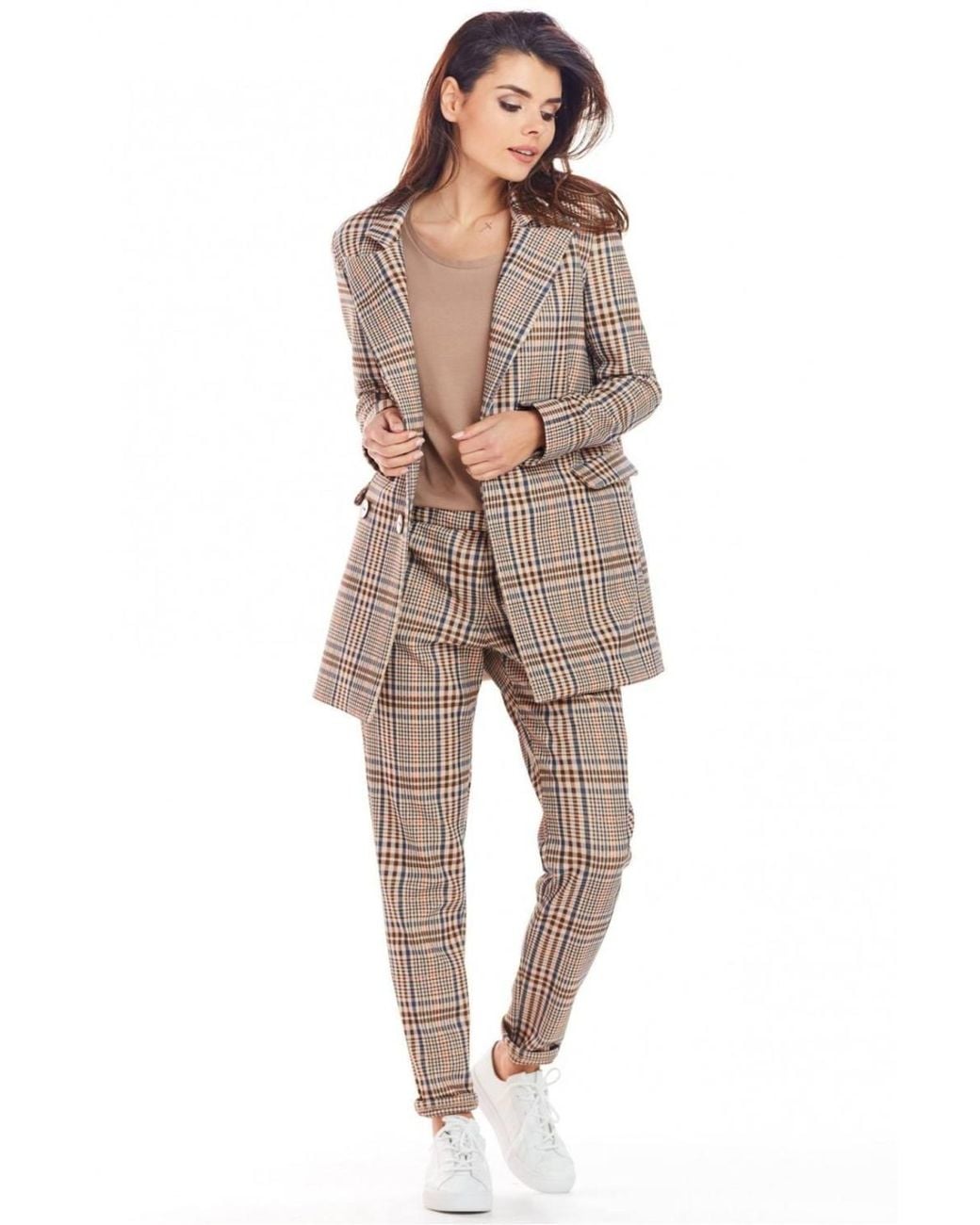 Love Lace Brown Everyday Relaxed Collared Blazer With Buttons
