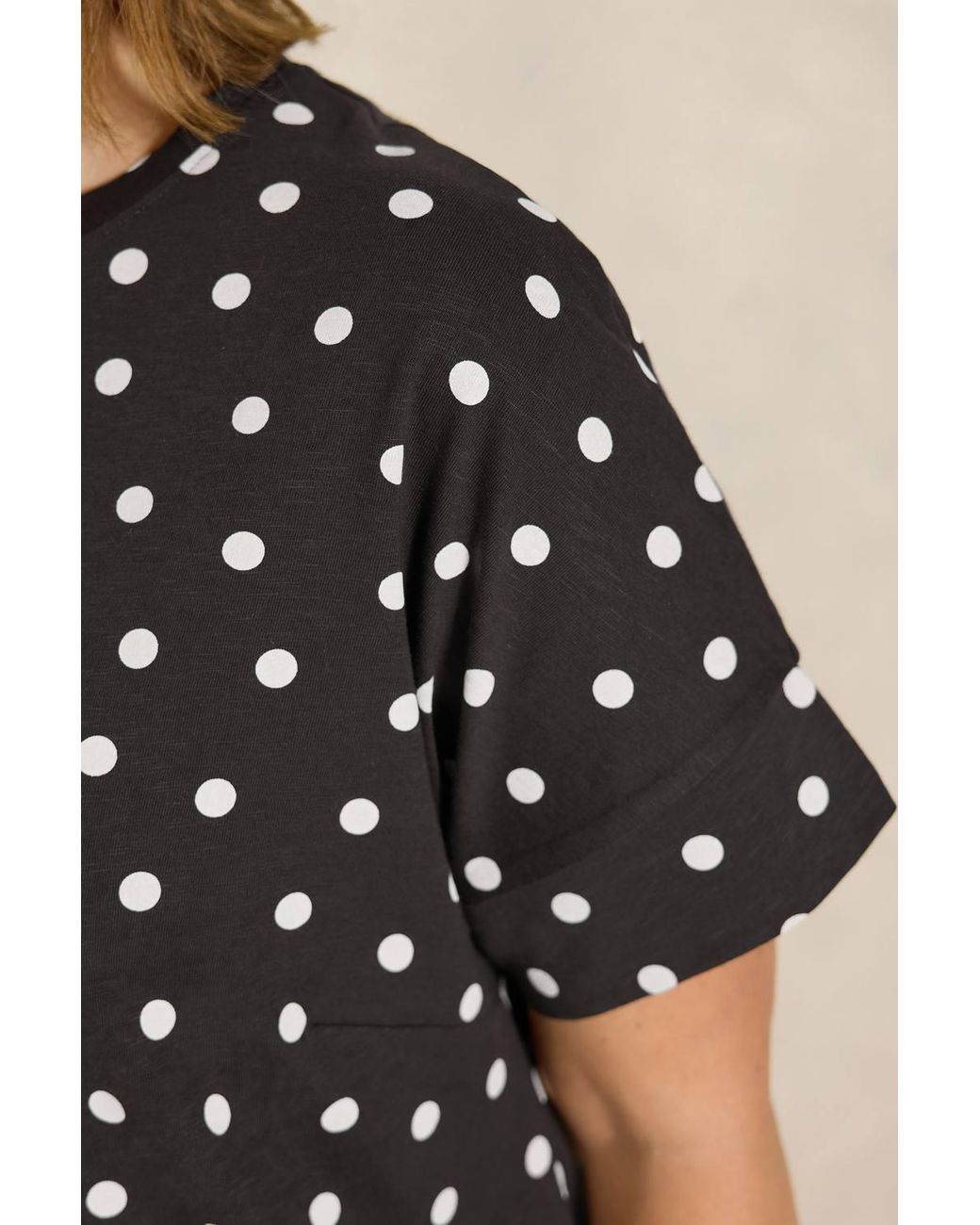 Evans Black Short Sleeve Cotton T-Shirt