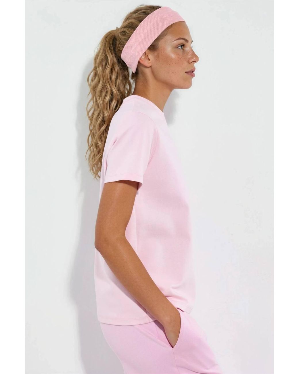 Busem White Plain Crew Neck T-Shirt