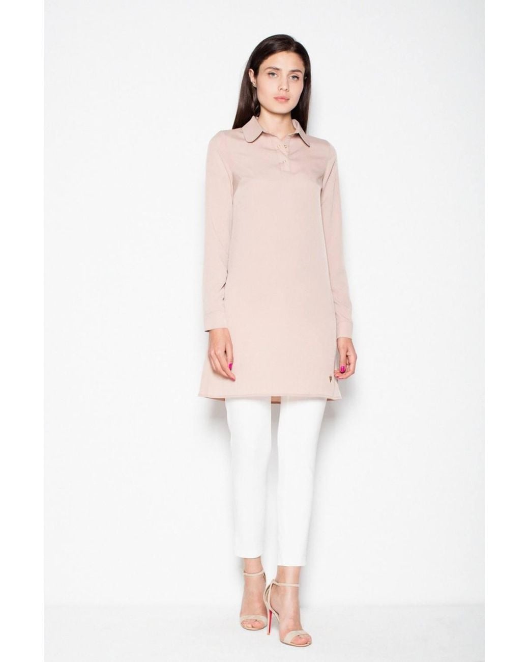 Love Lace Pink Lightweight Knit Long Sleeve Button Blouse
