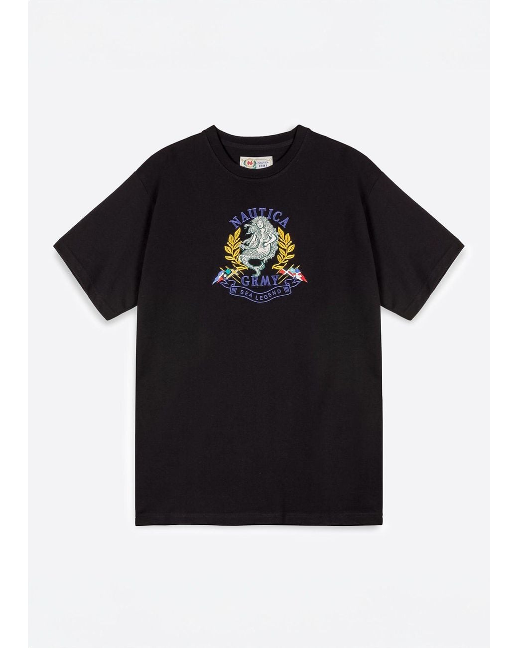 Nautica Black The Sea Legend X Grmy Regular Tee for men