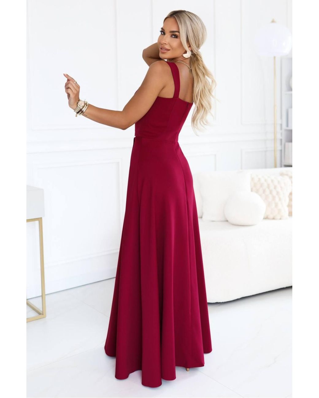 Love Lace Flared Strappy Fit & Flare Dress With Embellishment