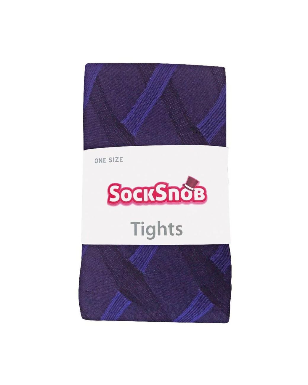 Sock Snob Purple 1 Pack Coloured 80 Denier Opaque Patterned Soft Tights