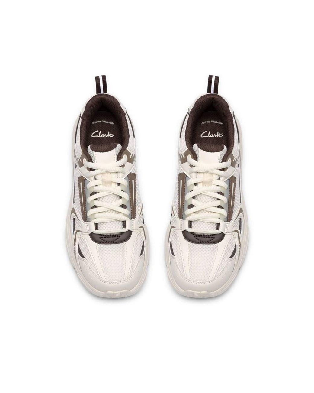 Clarks White Craftonpark O Off- Combination Trainers