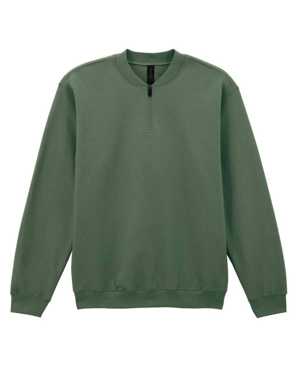 Gildan Green Softstyle Midweight Quarter Zip Sweatshirt for men